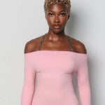 BARE SHOULDER LONG SLEEVE bodywerkz Pink XS 