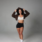 BROWN OVERSIZED CROPPED JACKET bodywerkz 