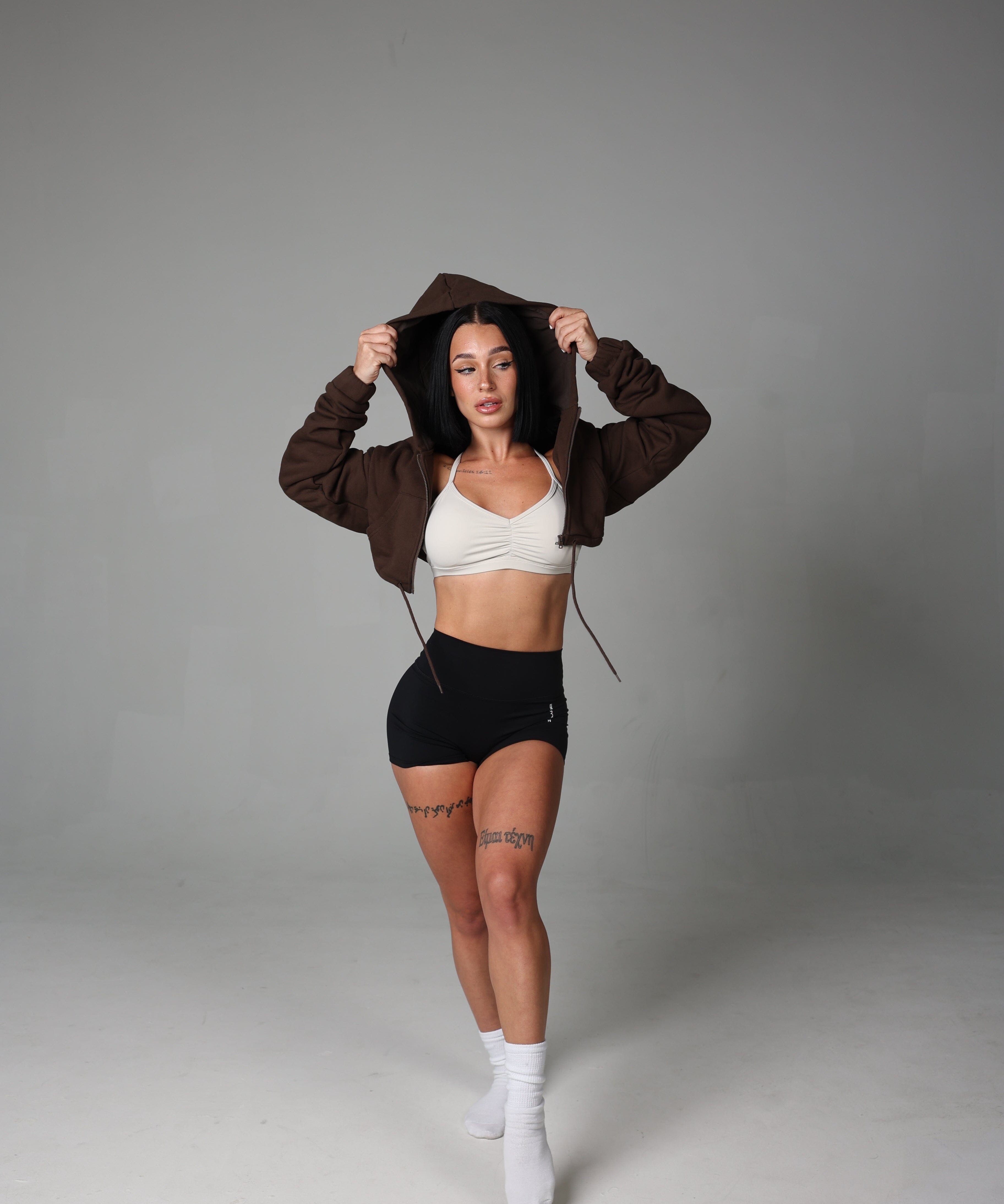 BROWN OVERSIZED CROPPED JACKET bodywerkz 