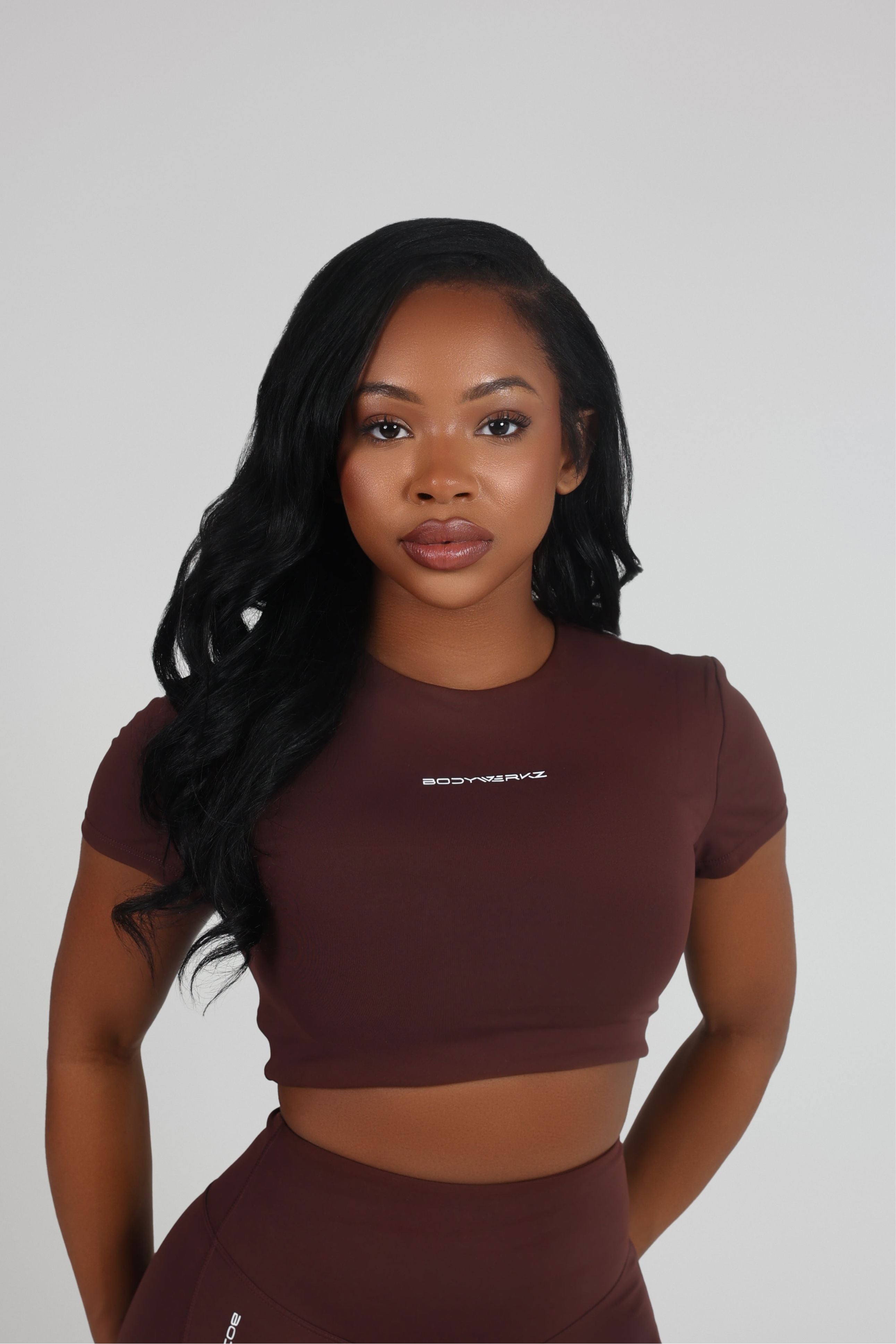 CLOUD CROP TOP bodywerkz Brown S 