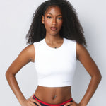 CROPPED MUSCLE TEE bodywerkz WHITE XS 