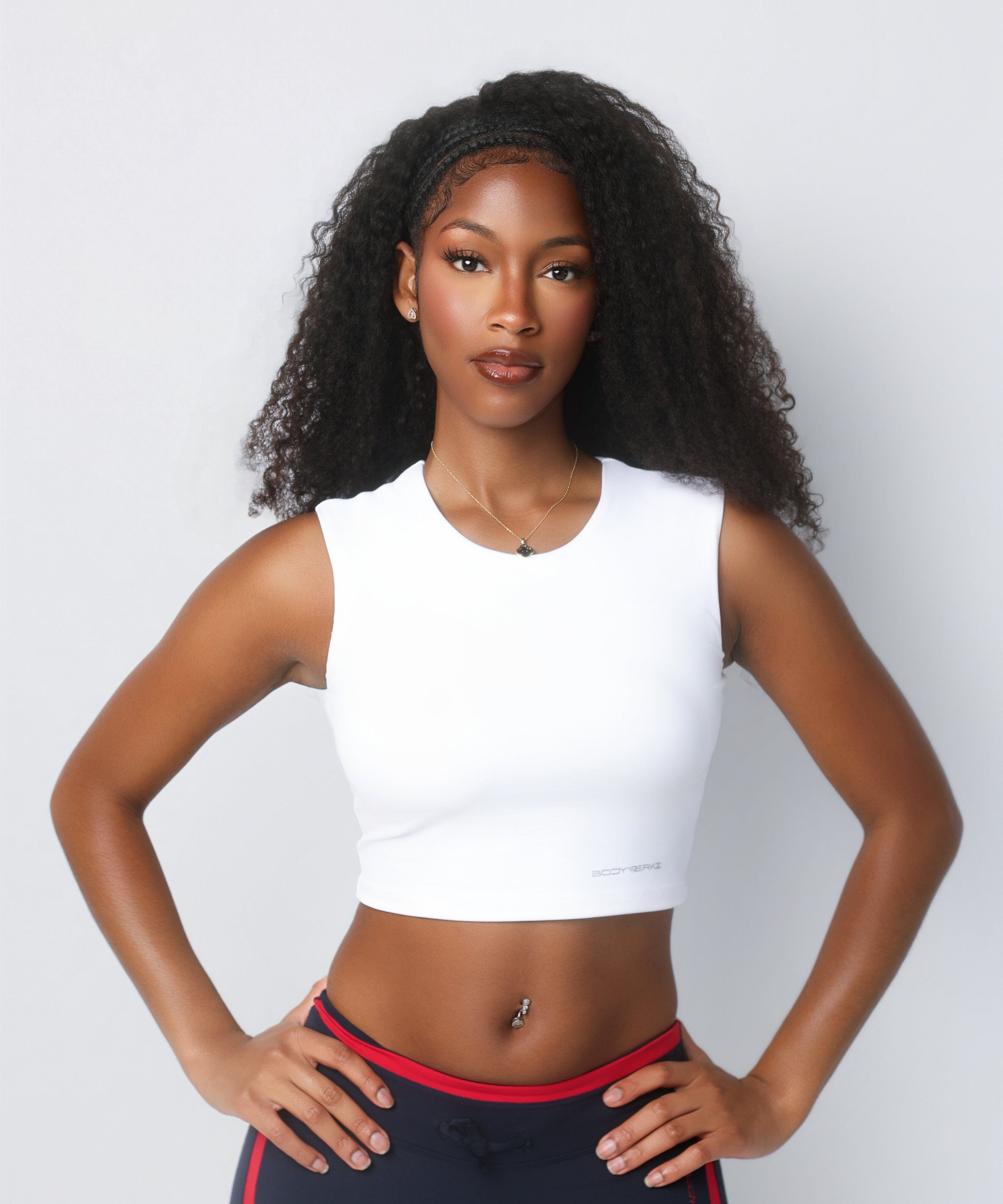 CROPPED MUSCLE TEE bodywerkz WHITE XS 