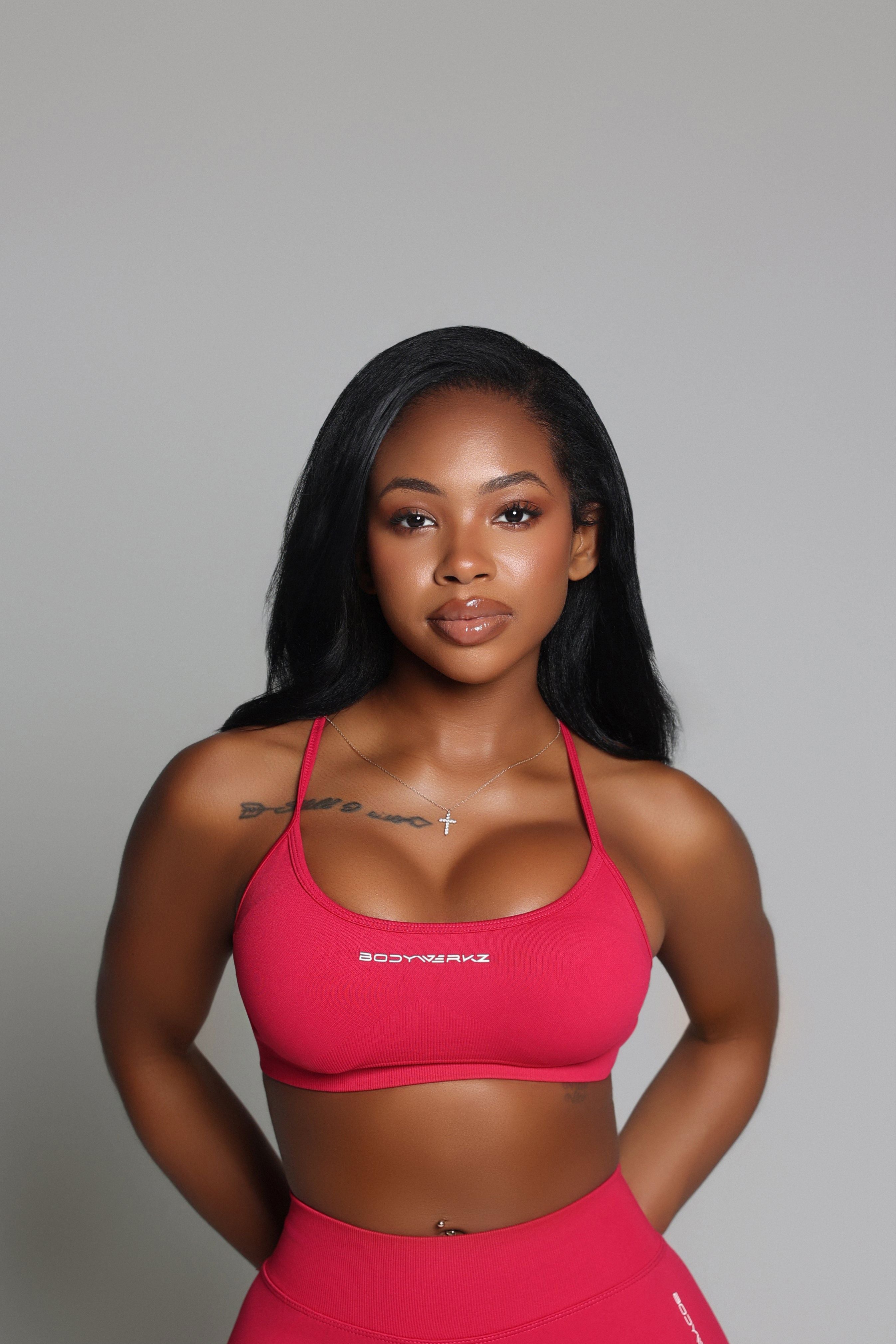 CROSS BACK SPORTS BRA bodywerkz Small Hibis 