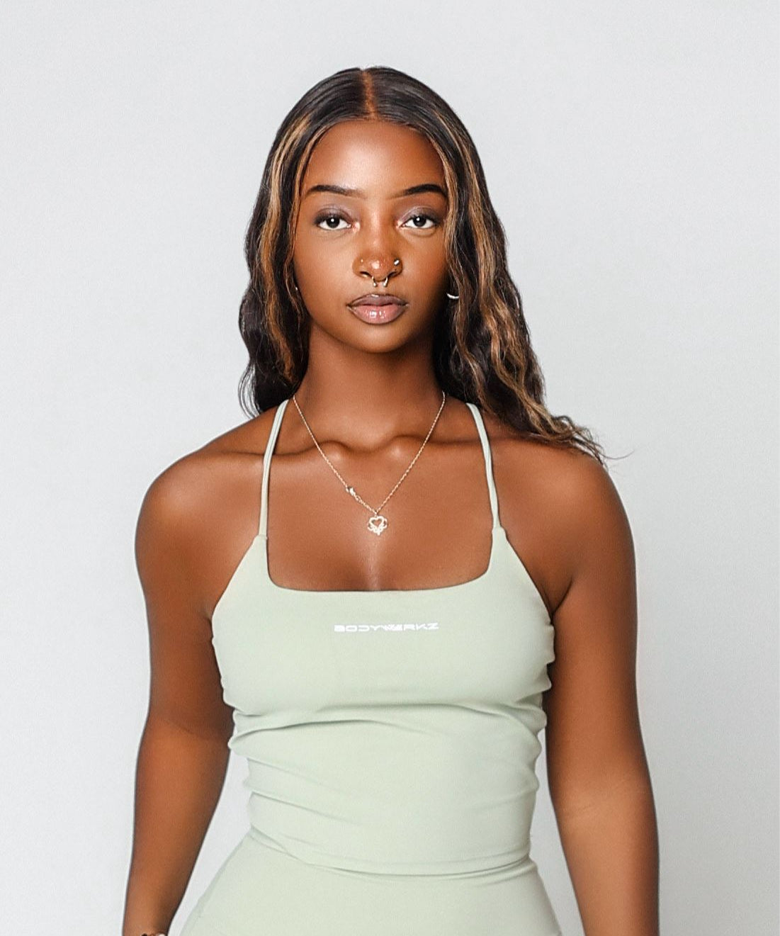 Cross back tank bodywerkz S Mint green 