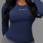 FITTED LONG SLEEVE TOP bodywerkz S Deep blue 