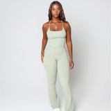 FLARE SCRUNCH PANTS bodywerkz Mint green S 