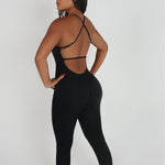 HALTER BACKLESS JUMPSUIT bodywerkz S Black 