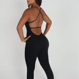 HALTER BACKLESS JUMPSUIT bodywerkz S Black 
