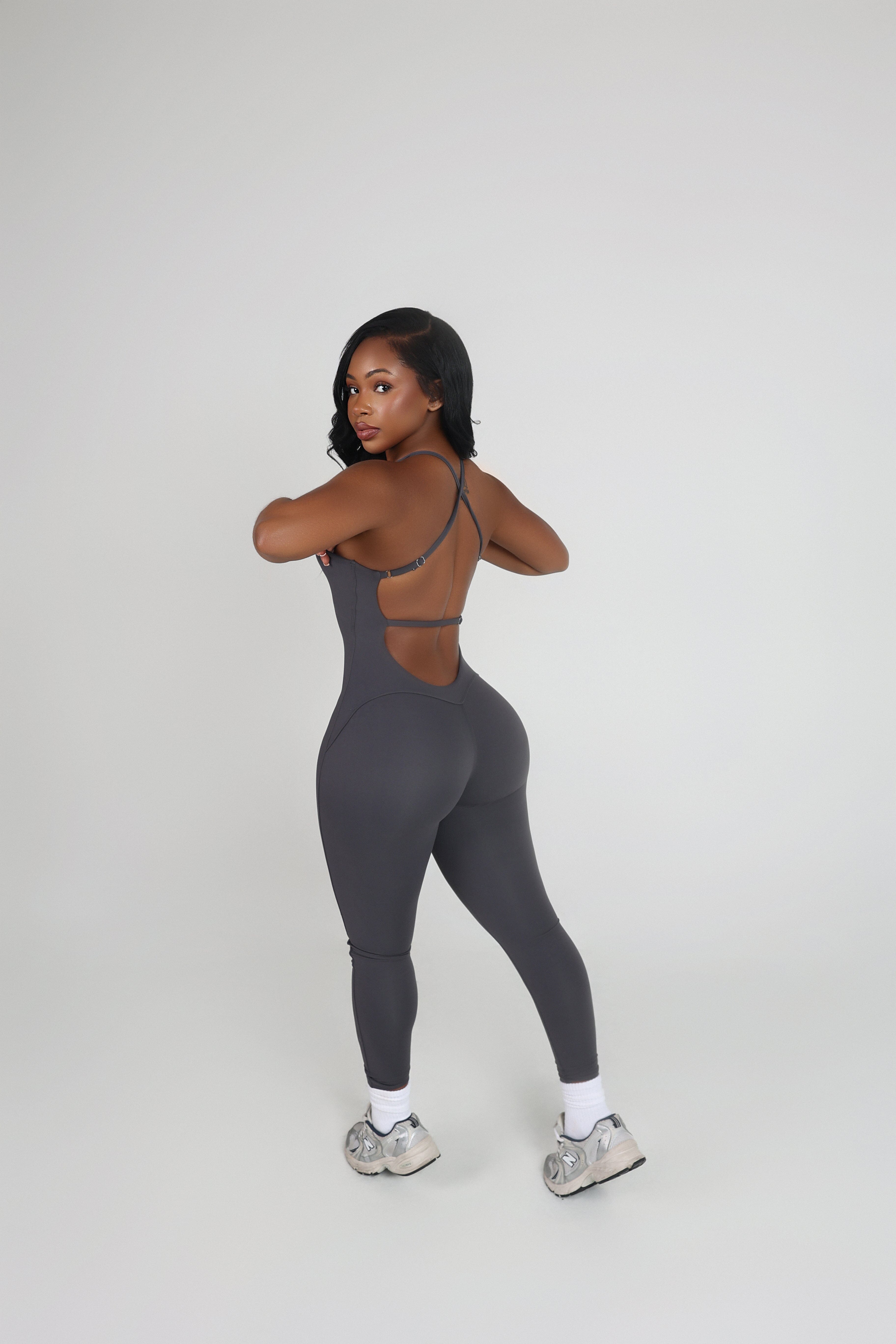 HALTER BACKLESS JUMPSUIT bodywerkz S Stone 