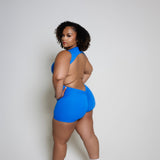 HIGH NECK OPEN V BACK ROMPER bodywerkz 