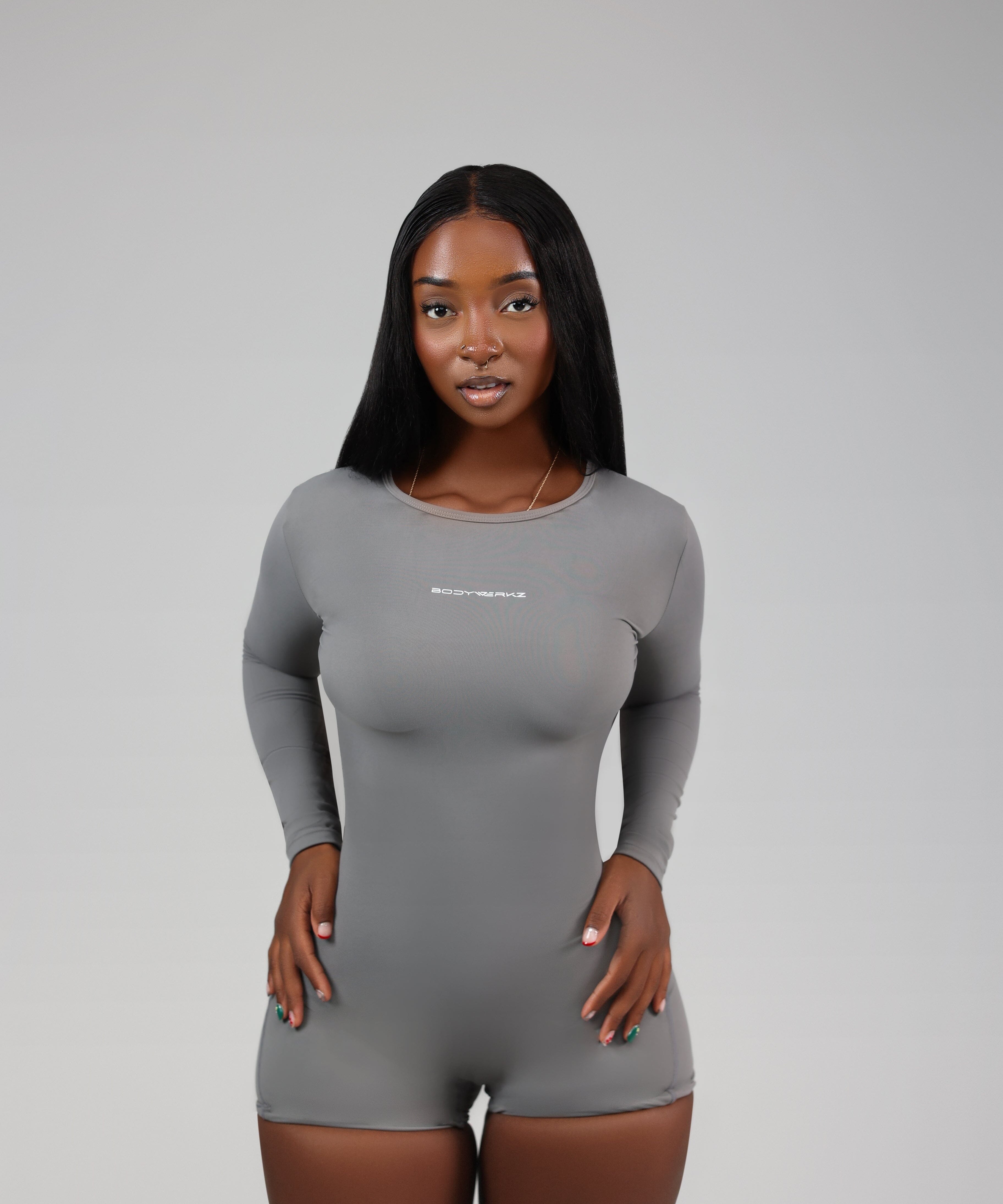 LONG SLEEVE VBACK ROMPER bodywerkz 