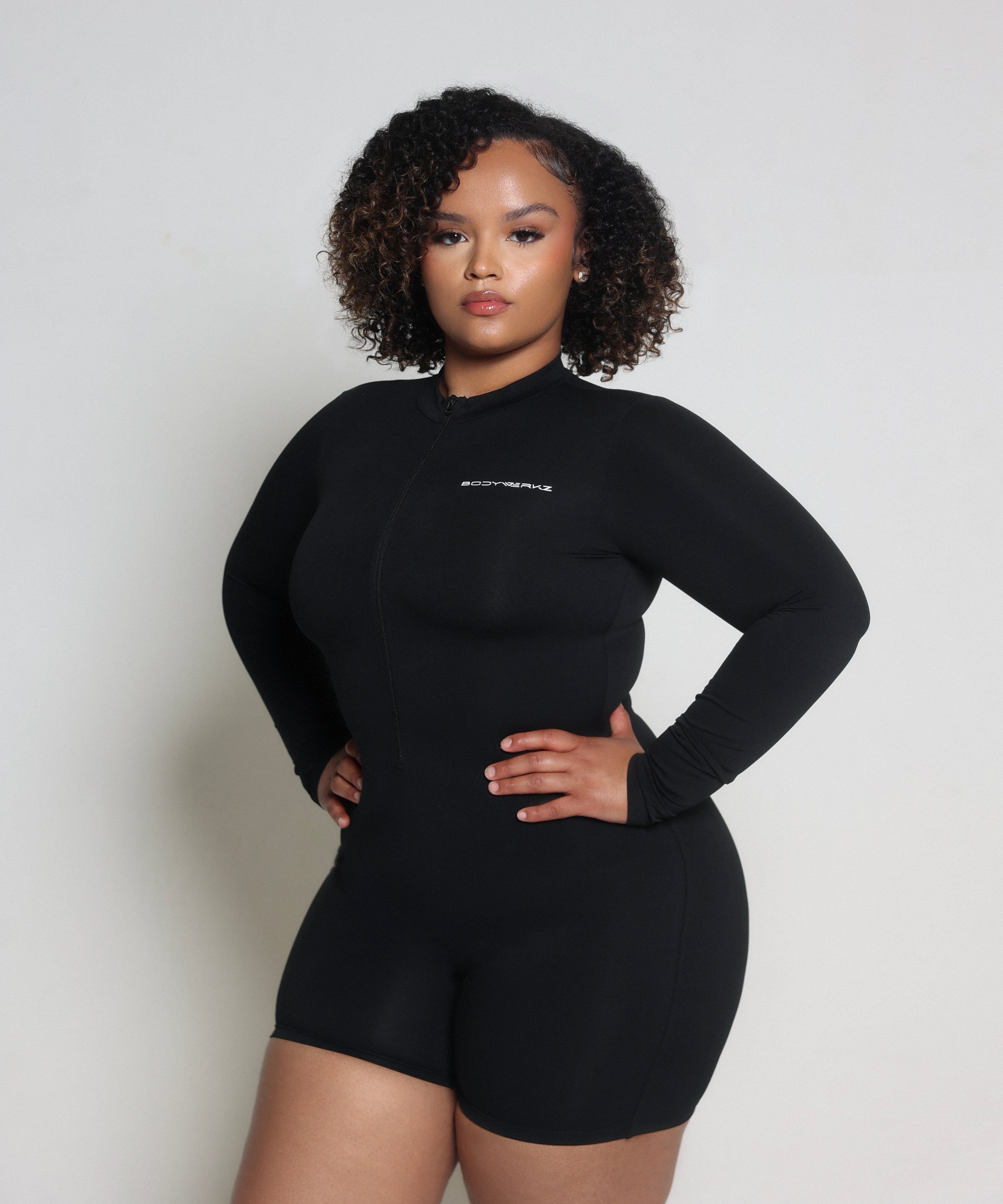LONG SLEEVE ZIP UP ROMPER bodywerkz 