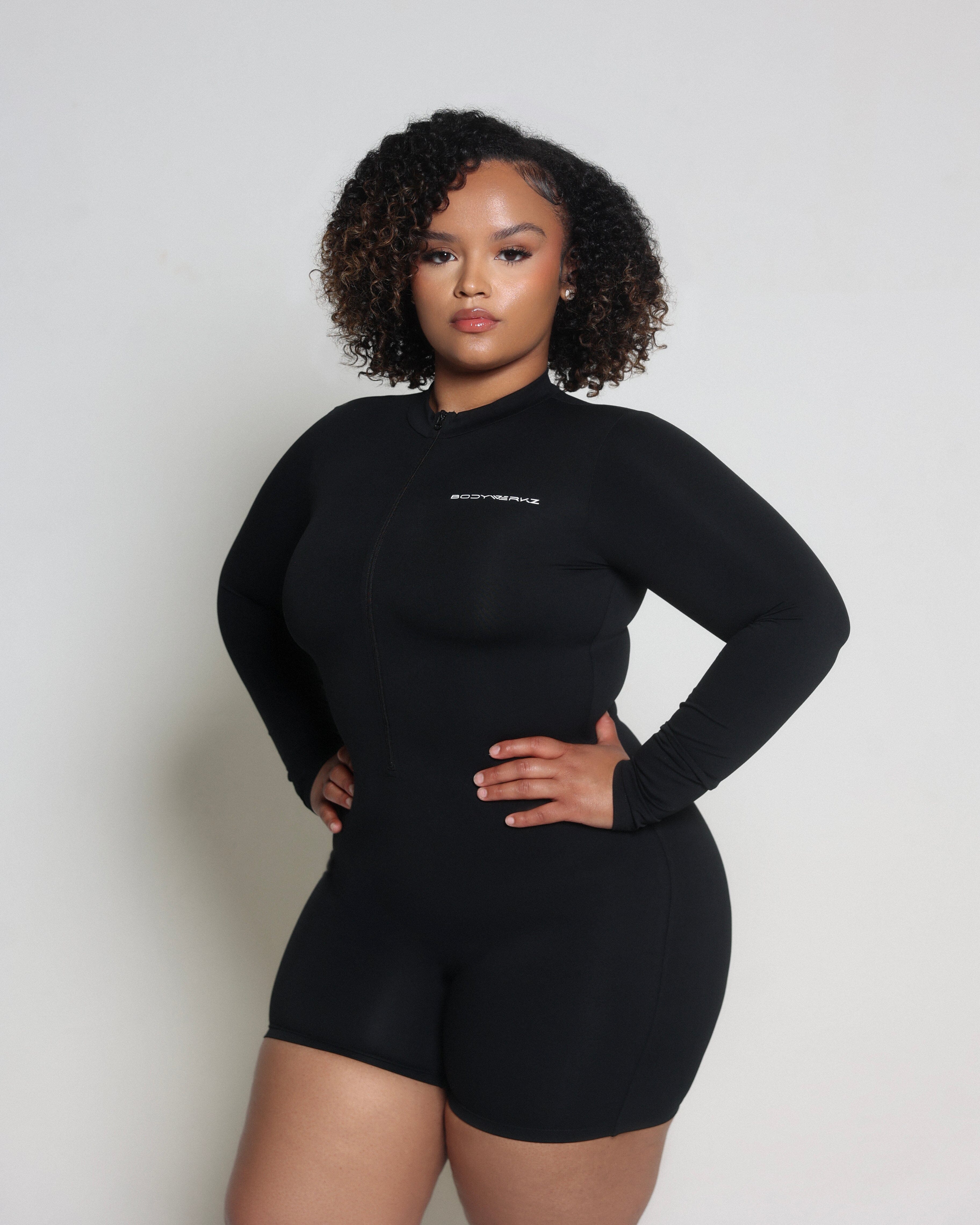 LONG SLEEVE ZIP UP ROMPER bodywerkz 