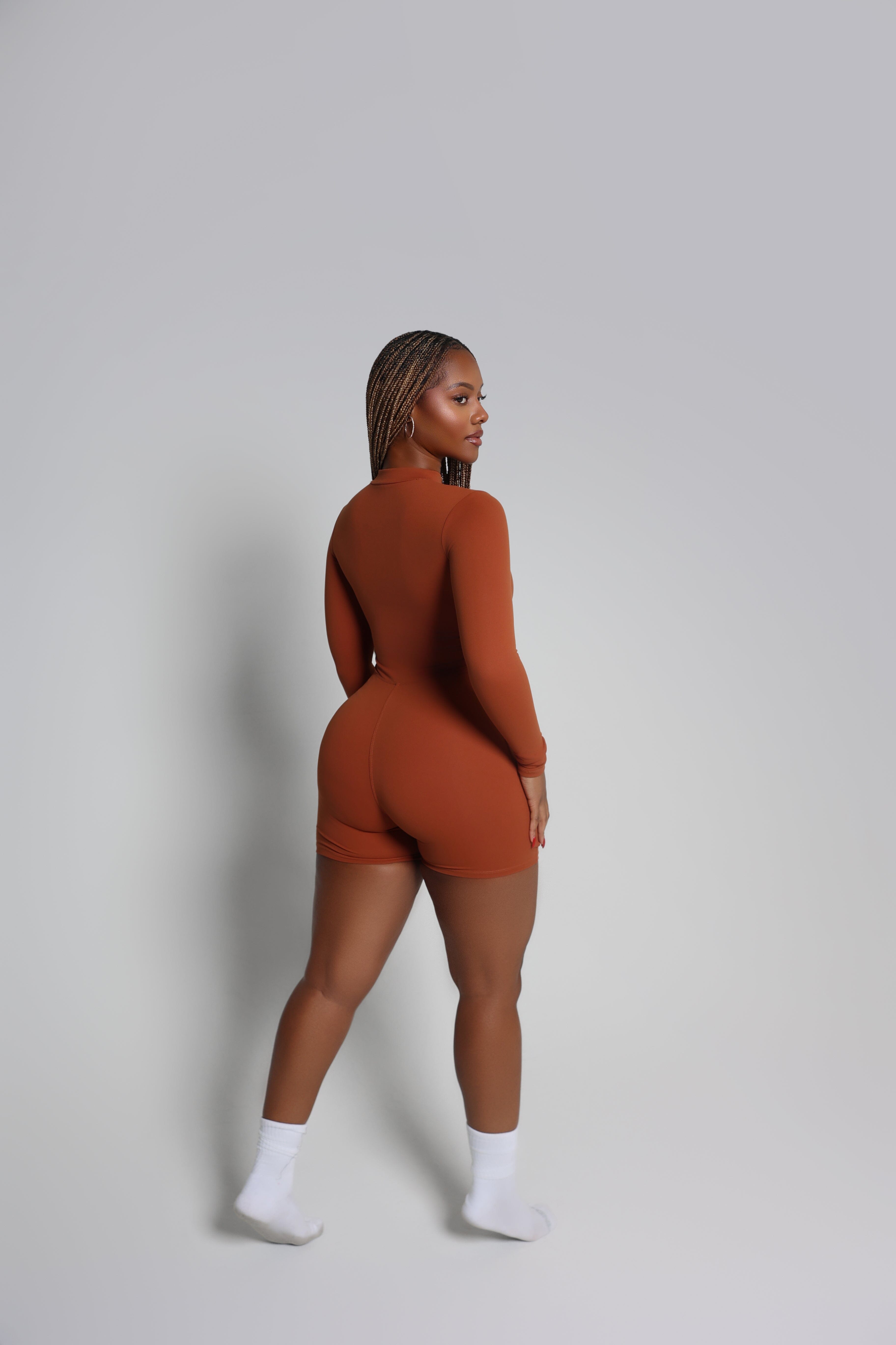 LONG SLEEVE ZIP UP ROMPER bodywerkz 