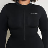 LONG SLEEVE ZIP UP ROMPER bodywerkz S ONYX 
