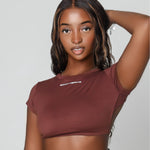 OPEN BACK CROP TOP bodywerkz S Brown 