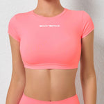 OPEN BACK CROP TOP bodywerkz S Pink 