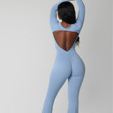 OPEN V BACK FLARE JUMPSUIT bodywerkz 