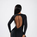 OPEN V BACK FLARE JUMPSUIT bodywerkz 