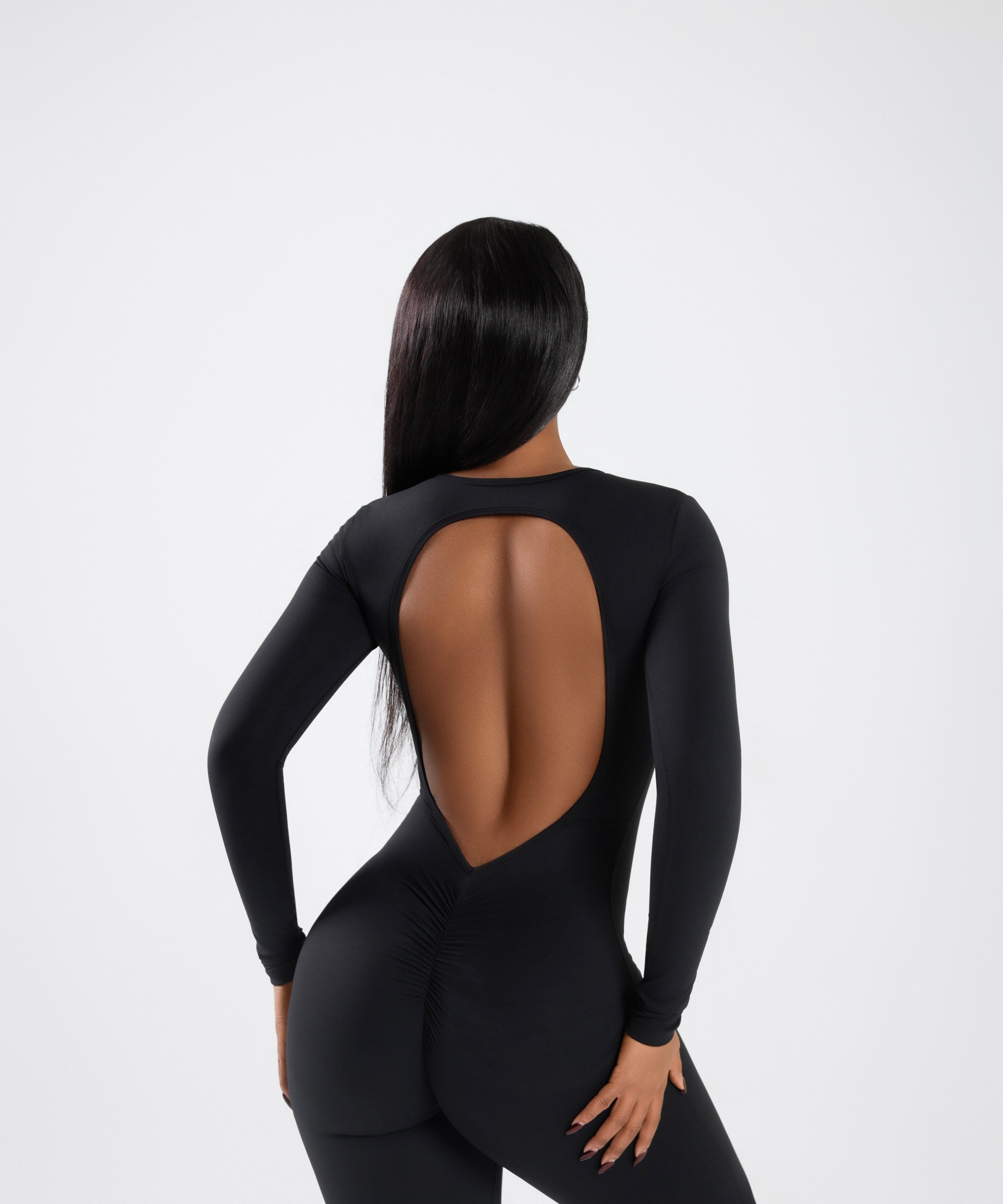 OPEN V BACK FLARE JUMPSUIT bodywerkz 