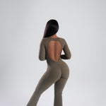 OPEN V BACK FLARE JUMPSUIT bodywerkz 