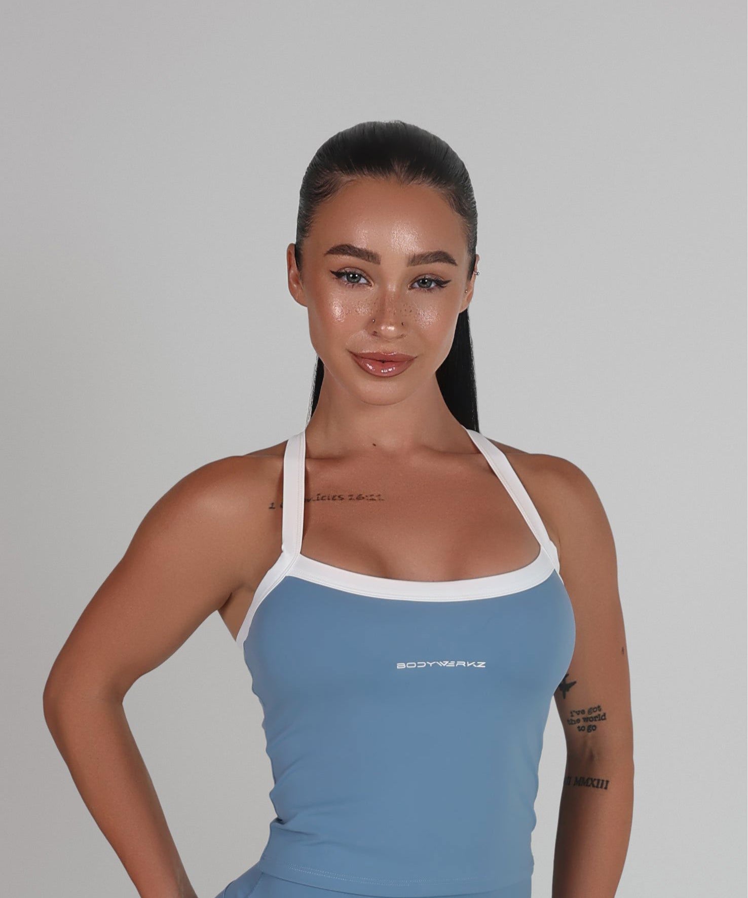 OUTLINE STRAP TOP bodywerkz S BABY BLUE 