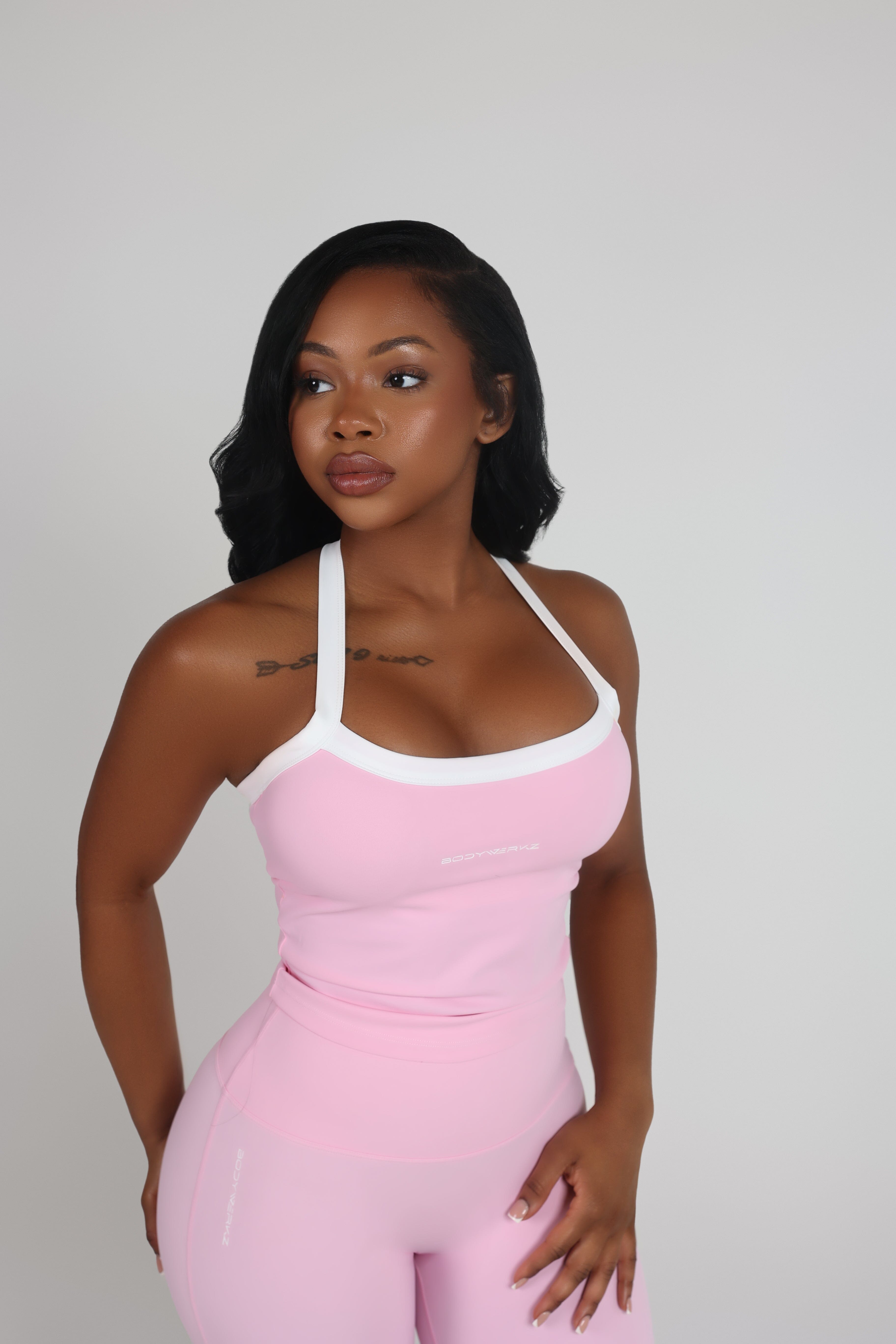 OUTLINE STRAP TOP bodywerkz S Pink 