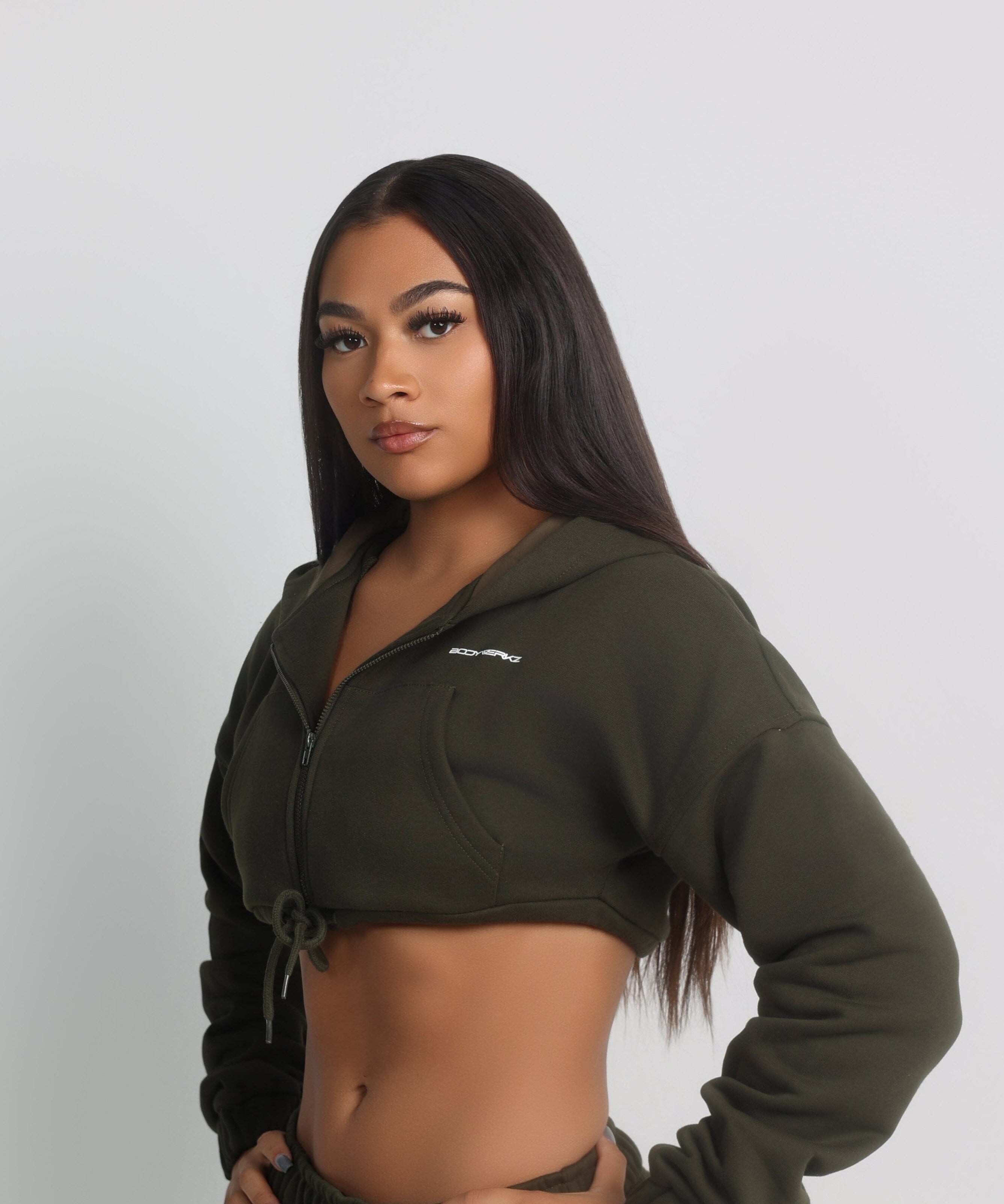 OVERSIZED CROPPED JACKET bodywerkz S Olive green 