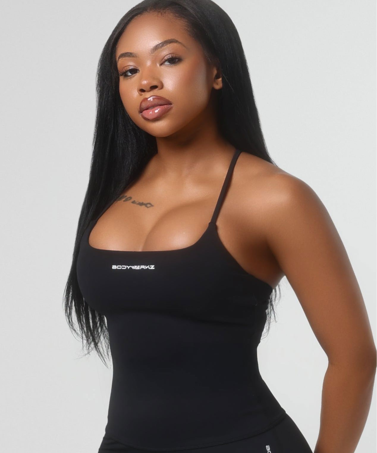 SPAGHETTI STRAP TANK bodywerkz S ONYX 