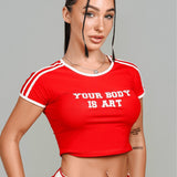 SPORTY BABY TEE bodywerkz S Red 