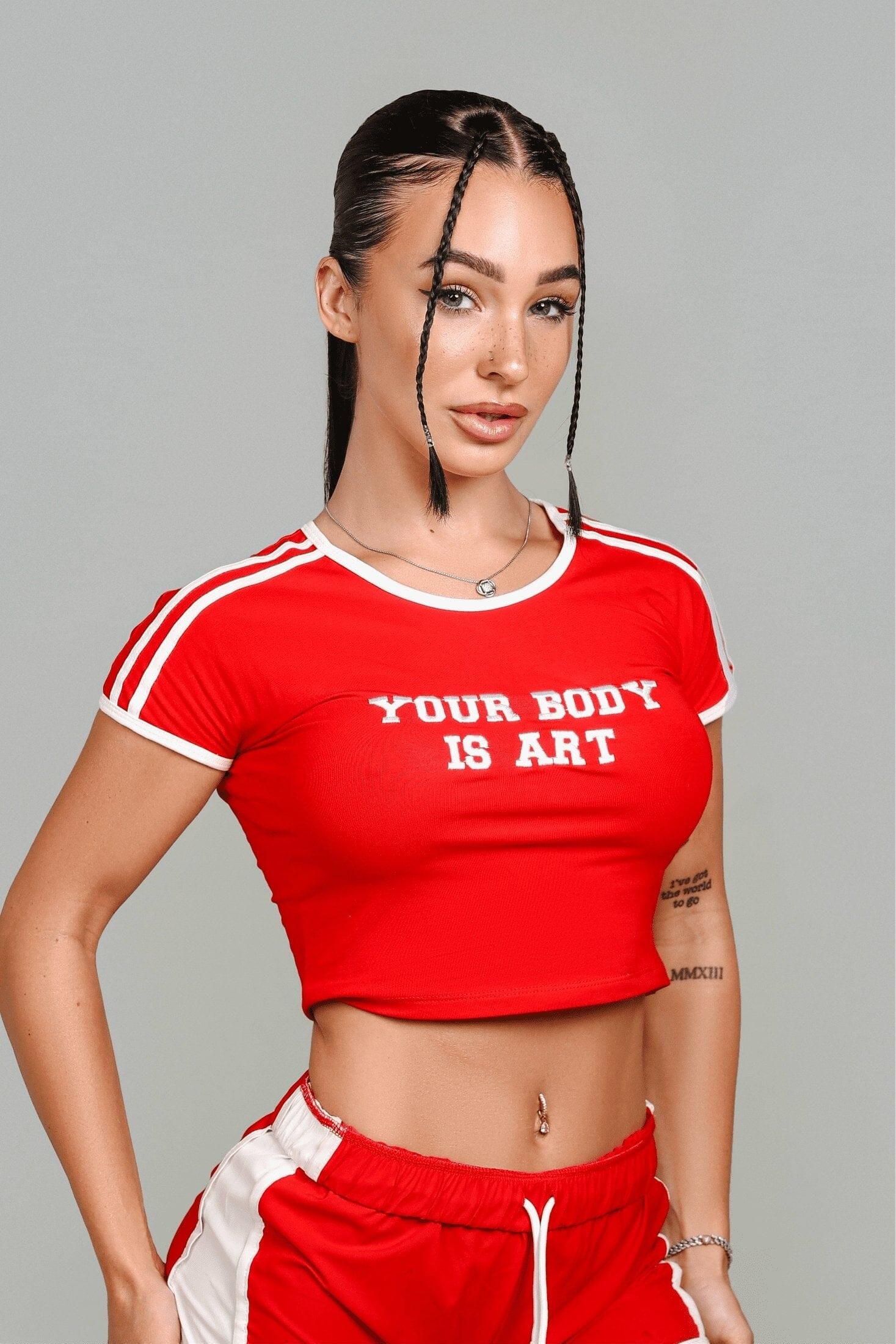 SPORTY BABY TEE bodywerkz S Red 