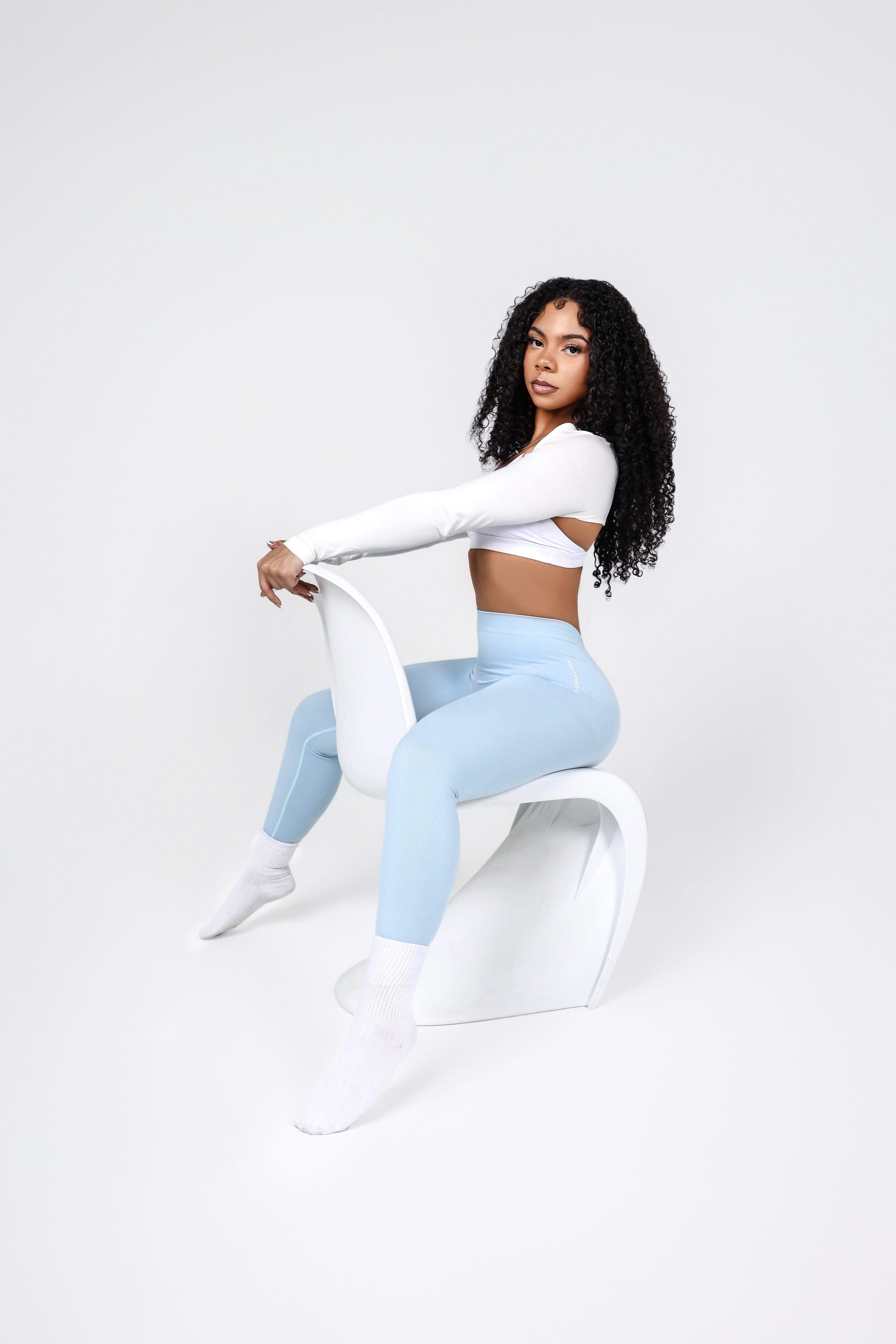 VBACK LEGGINGS bodywerkz S BABY BLUE 